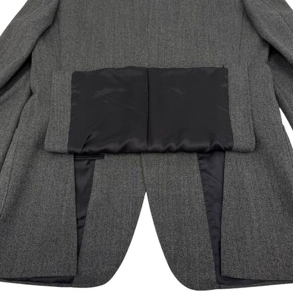 Canali Men's 3 Button Wool Blazer Patch Pockets Charcoal Gray Size 40R - Picture 6 of 15